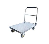 Heavy-Duty Hand Truck - Foldable Handle, Quiet Swivel Wheels, Durable Platform Cart for Home, Warehouse & Industrial Use