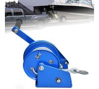 Heavy Duty Hand Winch, 2-Way Ratchet with 4:1/8:1 Gear Ratio for Secure Towing and Pulling of Trailers, Trucks, RVs, ATVs, and Jet Skis