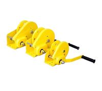 Heavy Duty Hand Winch, Manual Hand Winch 1200 Pounds Self Locking Bidirectional Yellow With 4mm Wire Rope