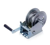 Heavy Duty Hand Winch Portable Steel Cable Boat Trailer Winch, Two-Way Ratchet Gear Manual Winch Hand Crank Crane for Trailering Or Loading Boats (Color : 1400lbs, Size : 20m)