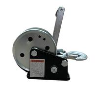 Heavy Duty Hand Wire Winch 2500P - Self-Locking Manual Winch with Ratcheting Handle 10M Cable for Easy Pulling & Lifting - Ideal for Trucks & Boats