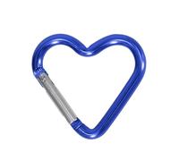 Heavy Duty Heart Shaped Aluminum Alloy Carabiner Keychain Clip - Lightweight, Rustproof, Spring Snap Hook Holder for Backpacks