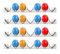 Heavy-Duty Helmet Rack Wall Organizer For Safety Hard Hats & Headlights - 5-Layer Storage Solution For Workshop, Factory, Power Plant, & Coal Mine - Durable & Space-Saving,Grey-White-4 Layer 28 Grids