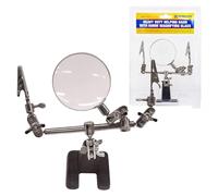 Heavy Duty Helping Hand Tool - Clips Soldering Iron Craft Kit | with 60Mm Magnifying Glass Crocodile Clip, Multi Purpose Handy Tools, Durable