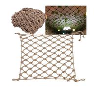 Heavy Duty Hemp Rope Netting for Playground, Tree House, Rock Climbing, Cargo Nets - Durable Safety Ladder & Wall Hammock, 7x33FT (2x10M) - Ideal for Outdoor Adventures