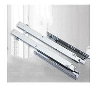 Heavy Duty Hidden Slide Drawer Runners 250mm 300mm 350mm - Soft Close Bottom Guide Ra for Under Desk Drawers 45kg Capacity Silver Finish