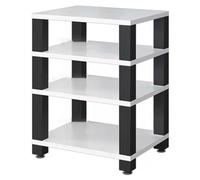 Heavy Duty HiFi Audio Component Rack - Stereo Record Player Stand, AV Media Tower & Entertainment Storage Stand, Light White, 60x48x78.5cm - Perfect for Music Lovers