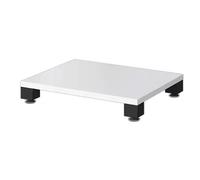 Heavy Duty HiFi Audio Rack - Stereo Component Stand, Movable AV Media Tower, Durable Entertainment Storage for Record Players, 60x48x10cm, Light White Finish