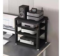Heavy-Duty HiFi Audio Tower Stand - 2/3/4 Tier Stereo Component Storage Rack for Home & Office - Non-Slip Feet for Stability & nization