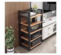Heavy Duty HiFi Racks on Wheels - 3/4/5 Tier Stereo Stand for Living Room Bedroom & Small Spaces - Media Storage Cabinet for Speakers DVD Player & Woofer