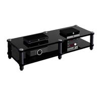 Heavy Duty HiFi Stereo Cabinet - Double-Wide AV Media Stand for TV Entertainment System Amplifier DVD Player - Corner TV Stand Stylish Home Storage Solution