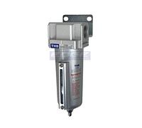 Heavy Duty HIGH Flow Compressed AIR in-LINE PARTICULATE Filter with Metal Bowl, 3/4" NPT Ports, 140 CFM, Visible Sight Glass, 5 Micron Element