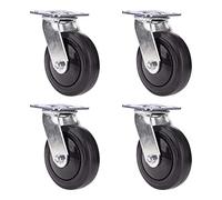 Heavy Duty High Temperature Casters 4 Inch 5 Inch 6 Inch 8 Inch Universal Wheel Durable Wear- Push Wheel Castors Casters(4 Swivel Casters,6in)