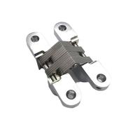 Heavy-Duty Hinges Hidden Cross Hinges 180 Degree Zinc Alloy 3D Adjustable Concealed Installation 1Pcs(13 * 60)