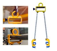 Heavy Duty Hoist Forklift Chain Drum Lifter, Steel Barrel Clamp, Drum Handling Equipment with 2/4 Grab Hooks, 2205/4409 lbs Load Capacity, Ideal for Industrial Lifting