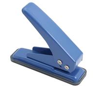 Heavy-Duty Hole Puncher - 1/4" Handheld Design with Non-Slip Grip for Crafts & Office Use (Blue)