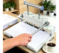 Heavy Duty Hole Puncher, 3-Hole 3-Needle Binding Machine, 30mm Drilling Thickness, Paper Feed Width 310mm, for Archives Vouchers Document Scrapbook, Office School Supplies