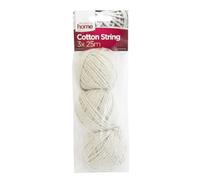Heavy Duty Home Garden 3pk Cotton String - 25mtr per ball = 75mtr total