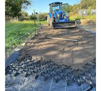 Heavy-Duty Honeycomb Paving Grids 4x8m, 10cm Deep Permeable Mesh for Pathway, Landscape & Driveway Gravel Stabilization, Durable Ground Reinforcement, Easy Installation