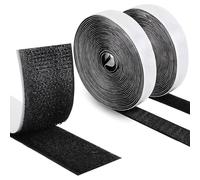 Heavy Duty Hook and Loop Tape Self Adhesive, 30mm x 5m Double Sided Stick On Tape for Home Office Decor, Carpet Sofa Curtain Fabric Industrial Outdoor (30mm x 5m, Black)