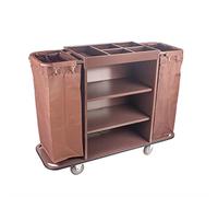 Heavy Duty Hotel Laundry Cart with Wheels - Commercial Housekeeping Trolley for Space-Saving nization Utility Caddy for Hotels Hospitals and Cleaning Services