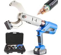 Heavy Duty Hydraulic Cable Cutters with 2 Batteries, Max Cutting Diameter 120mm, Electric Ratchet Cutter for Copper and Aluminum