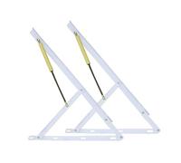 Heavy Duty Hydraulic Lift Mechanism Kit for Storage Beds - Fits 60-150cm Frames Gas Spring Hinge Set Furniture Accessory (White)