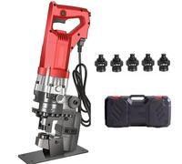 Heavy Duty Hydraulic Punch Press with Multiple Dies for Metal Fabrication and Sheet Metal Work