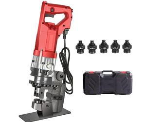 Heavy Duty Hydraulic Punch Press with Multiple Dies for Metal Fabrication and Sheet Metal Work