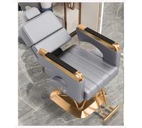 Heavy Duty Hydraulic Reclining Barber Chair - Extra Wide Salon Spa Furniture Adjustable Shampoo Chair for Beauty & Hair Salon Silver Finish Durable & Comfortable