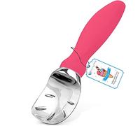 Heavy Duty Ice Cream Scoop - Zinc Alloy, Ergonomic Handle, Rustproof & Dishwasher Safe - Cuts Through Hard Ice Cream with Ease (Pink)