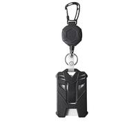 Heavy Duty ID Card Badge Holder/Keychain with 80cm Retractable Reel & Carabiner