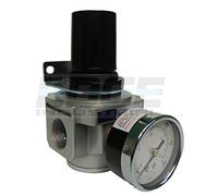 Heavy Duty in-LINE Compressed AIR Pressure Regulator for AIR Compressor, 7 to 215 PSI Adjustable, HIGH Flow Rate, Wall Bracket and Gauge Included (3/4" NPT, 140 CFM)