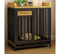 Heavy-Duty Indoor Dog Crate, Reinforced Bite-Proof Design, Easy to Clean, Suitable for Medium and Large Dogs, Pet Playpen - 90 x 60 x 85 CM