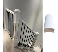 Heavy-Duty Indoor Railing System with Adjustable Brackets & Base, Wooden Posts, Wooden il for Stairs & Decks (Custom Length Available)