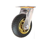 Heavy-Duty Industrial Caster Wheel with Dual-Axis Steering and Brake, Wear-Resistant for Silent Cart Mobility