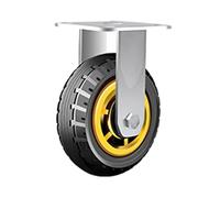 Heavy-Duty Industrial Caster Wheel with Dual-Axis Steering and Brake, Wear-Resistant for Silent Cart Mobility