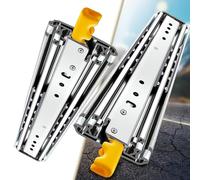 Heavy Duty Industrial Drawer Rails with Lock, Full Extension Drawer Glides for Side Mount Installation, Suitable for Various Drawer Sizes