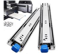 Heavy-Duty Industrial Drawer Slides 250-1450mm Full Extension Locking 120kg Capacity 2-Piece Set - Durable Guide Rails for Cabinets Furniture Storage Solutions