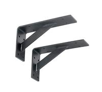 Heavy Duty Industrial Forged Steel Floating Shelf Brackets, Rustic J/L Angle Wall Mounts for Sturdy Shelving Solutions