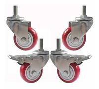 Heavy-Duty Industrial Stem Casters Wheels 3"/4" No Noise Locking, M20x30/60mm Threaded Swivel, Durable Anti-Wear for Carts, Shelves, Workbenches - 75mm Size