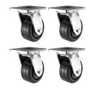 Heavy Duty Industrial Swivel Casters Set of 4 6 Inch Universal Wheels for Smooth Movement Perfect for Garage and Workshop Use Ideal for Heavy Loads.