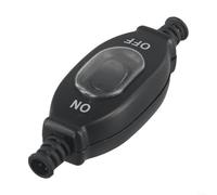 Heavy Duty Inline Switch with Silver Contacts and IP65 Protection, Suitable for Various Uses (Black 8mm)
