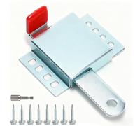 Heavy Duty Inside Deadlock, Garage Door Lock with Screws and Red Rubber Cover, Galvanized Steel Garage Door Slide Lock for Most Garage Doors