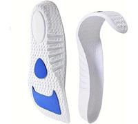 Heavy Duty Insoles, Performance Foam Shoe Inserts, Super Soft, Ultra Comfort Insoles, 4D Sports Shoes Insoles, Acupoint Massage Insole for Foot, Trim-to-Fit (White, Small(39-40))