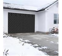 Heavy Duty Insulated Door Cover Kit for Winter Energy Saving Windproof Thermal Shield Fits Doors Black/Gray(Black,487 * 213cm)