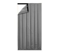 Heavy Duty Insulated Door Curtain Noise Reduction & Cold Protection Waterproof & Windproof Screen for Balcony & Sliding Doors Black 90x200cm