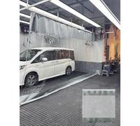 Heavy Duty Insulated Garage Divider Curtain Transparent Vinyl Industrial Separator for Work Areas Adjustable Shop Divider with Track 8x10ft (W2.5xH3m)