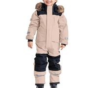 Heavy Duty Insulated Snowsuit for Big Kids All Weather Windproof Ski Outfit with Thermal for Extreme Cold Weather and Outdoor Winter Adventures (Beige, 8-9 Years)