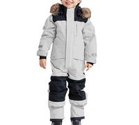Heavy Duty Insulated Snowsuit for Big Kids All Weather Windproof Ski Outfit with Thermal for Extreme Cold Weather and Outdoor Winter Adventures (Light Gray, 10-11 Years)